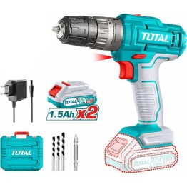 Taladro Atornillador Percutor a Batería Total 10mm 25Nm 12V