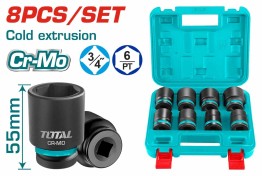 JUEGO DE TUBOS DE IMPACTO CORTOS DE 3/4  8PCS