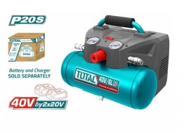 Compresor Aire Inalámbrico 40v 6lts Total S/Bat