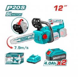 MOTOSIERRA 20V MOTOR SIN ESCOBILLAS 12" TOTAL