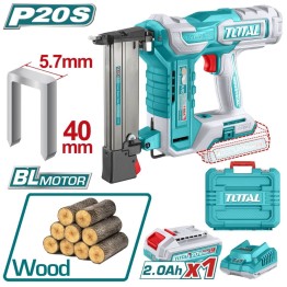 ENGRAPADORA 20V K10-K40 3G/S +100GRAPAS 1X2.0AH BRUSHLESS + MALETIN TOTAL