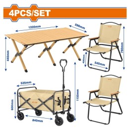 KIT PARA  CAMPING 4PCS  WADFOW