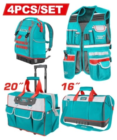 COMBO ALMACENAMIENTO  BOLSON +MOCHILA +CHALECO+MALETIN