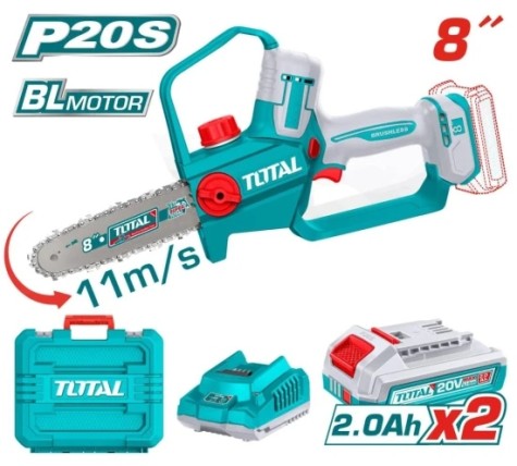 MOTOSIERRA 20V 8"  MOTOR SIN ESCOBILLAS