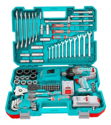 COMBO LLAVE DE IMPACTO 1350NM 20V + HERRAMIENTAS (138PCS ) 2 BAT TOTAL
