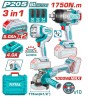 COMBO KIT Llave de Impacto 1750Nm + Amoladora 1000wMax + Linterna + Accesorios