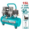 Thumbnail COMPRESORA 15 LITROS LIBRE DE ACEITE 1.5HP 67DB 8BAR 3400RPM -0