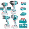 COMBO 20V LLAVE IMPACTO + PISTOLA CALOR + LINTERNA + MALETIN 2X5.0AH -