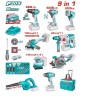 Mega Combo 9 herramientas inalámbricas + 2 Baterías 4.0 AH + Cargador + Bolso Total