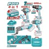 COMBO Taladro Percutor 66nm + Llave de Impacto + Pistola de calor + Herramienta Multif. Total